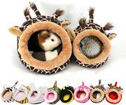 MYIDEA Warm Guinea Pigs Bed,Hedgehog Winter Nest,Rat Chinchillas & Small pet Animals Bed/Cube/House, Habitat, Lightweight, Durable, Portable, Cushion Big Mat (Small Pet - L, 1.Giraffe)