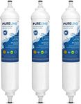 PURELINE GXRTQR Water Filter Replacement. Compatible with GE GXRTQR and GXRTQ. Triple Action Filtration with Advanced Carbon Block. (3 Pack)