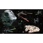 RoomMates JL1399M Star Wars Vehicles X-Large Chair Rail Prepasted Mural, Ultra-Strippable, 6x10.5-Feet