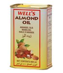 Well's 100% Pure Almond Oil Packed And Imported From Spain 800Ml | Sweet Almond Oil For Body, Skin & Hair | Helps Enhance Memory | For New Born Baby Massage | Beauty & Skin Massage