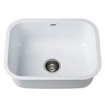 Kraus KEU-12WHITE Pintura 16 Gauge enameled Stainless Steel Built-in Sink, White, 23-Inch