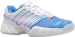 K-Swiss Tennis Women's Bigshot Light 4 Tennis Shoe, Silver Lake Blue/White/Orchid, 8 UK, Silver Lake Blue White Orchid, 9.5 US