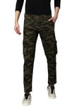 Dennis Lingo Men's Natural Olive Regular Fit Cotton Camoflague Cargo Pants/Trousers (30)