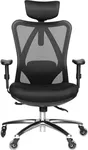 Duramont Ergonomic Office Chair - Adjustable Desk Chair with Lumbar Support and Rollerblade Wheels - High Back Chairs with Breathable Mesh - Thick Seat Cushion, Head, and Arm Rests - Reclines