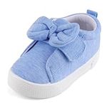 Cheerful Mario 1-5 Years Baby Girls Sneakers First Walking Shoes Toddlers Little Girls Soft Canvas Shoes Breathable Trainers with Cute Bowknow Blue 9 UK Child