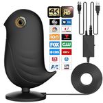 EUBSWA Digital Antenna for Smart tv, 2024 Upgraded Outdoor/Indoor HD Digital Portable TV Antenna with Signal Booster Long 550+ Miles Range Support All TV with 4K 1080p Antenna para TV-32.8ft Coaxial