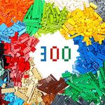 Lekebaby Building Bricks, 300 Pieces Classic Building Blocks Refill Packs Compatible with All Major Brands(No Baseplates Included), Construction Gifts Presents for Boys Girls 6 Years Old and Up