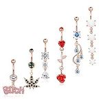Drperfect 6PCS 14G Dangle Belly But