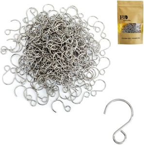 300pcs Crystal Beads S Shape Hooks DIY for Arts & Crafts, Chandelier Suncatchers,Homemade Jewelry Making Crystal Lamps, Crystal Curtain, Crystal Garland(Silver)