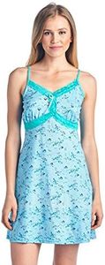 Casual Nights Women's Sleepwear Slip Nightgown Chemise Nighty - Turquoise - X-Large