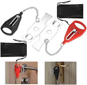 2 Pezzi Serrature Portatili per Porta Blocco di Sicurezza Privacy, Serratura Porte Hotel Serratura Portatile da Viaggio Serratura Interna Portatile Aggiuntiva