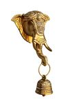 StonKraft Beautiful Elephant Face Door Knocker/ Door Decor With Brass Bell For Door Decor and Wall Decor