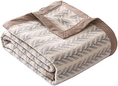 Thick Warm Wool Blanket,650GSM Heavyweight Blanket,100% Pure Australian Wool,Wool Quilt Blanket Large Wool Blanket Suitable for Bed and Camping,Queen Size/Double Size (Herringbone,200x230cm)