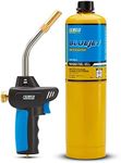 Cigweld MAPP High Intensity Gas Cylinder & Maxgas BlueJet Blow Torch with Self Ignition & Brass Knob BBQ Brazing Soldering Heat