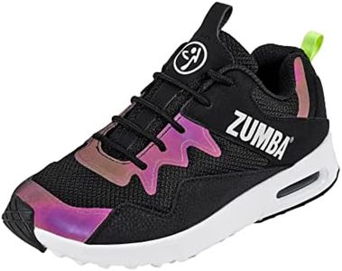 ZUMBA Women's Air Classic Sneakers, Nonslip Low-Top Dance Sneakers, 10, Black