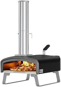 Q Pizza Portable Wood Fire Pizza Oven with Folding Legs, Outdoor Pizza Stove with Chimney for Outdoor Kitchen, Camping, RV, Tailgating, Beach, Backyard Pizza Maker, PS107