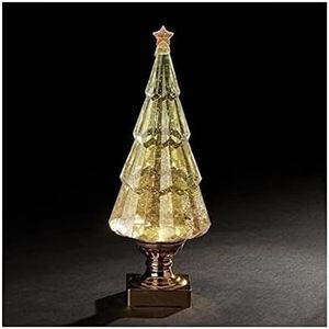 Roman 14 Inches LED Gold Glitter Swirl Tree with Base