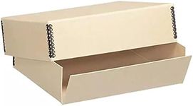 Lineco, Museum Archival Drop-Front Storage Box, Acid-Free with Metal Edges, 11.5 X 15 X 3 inches, Tan (733-3011)