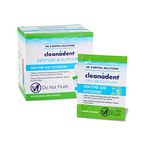 Dr. B Dental Solutions Cleanadent Dental Wipes, Denture Cleaner Removes Adhesives, Food, Stains, and Odor 30 Count Pack of 2