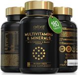 A-Z Multivitamins and Minerals boosted with Turmeric - 180 Vegan Multivitamin Tablets for Women & Men - One a day - 27 Key Nutrients - 100% NRV Multivitamin with Iron, Zinc, Vitamins B, C, D - UK Made