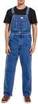 HISEA Men's Denim Bib Overalls, Men's Overalls Workwear with Adjustable Straps and Convenient Tool Pockets