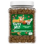 Friskies Party Mix Cat Treats, Gravy-licious Crunch Turkey and Gravy - 454 g Cannister (1 Pack)