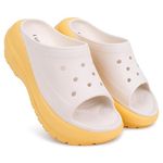 CASSIEY Latest Comfortable & Lightweight Women's Casual Clogs/Sandals for Girl's and Women's | Anti-Skid | Waterproof Heel Sandals for Girls/Ladies- Yellow