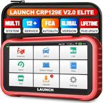 LAUNCH CRP129E V2.0 Elite OBD2 Scanner, 2025 All Level-Up，FCA AutoAuth, 12 Reset, Oil/EPB/SAS/TPMS/BMS/Injector Coding, ABS Bleed, ABS SRS Transmission Engine Code Reader, Lifetime Free Update