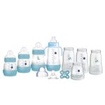 MAM Easy Start Self Sterilising Anti Colic Starter Set, Newborn Bottle Set and Soother, Newborn Essentials, Blue (Designs May Vary)