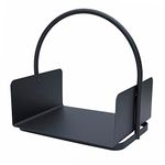 JVL 11-323 Conway Modern Fireside Accessory Log Coal Holder, Black, Steel, 41 x 47 x 30 cm