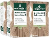 Herbatint Permanent Haircolor Gel, 8N Light Blonde, Alcohol Free, Vegan, 100% Grey Coverage - 4.56 oz (4 Pack)