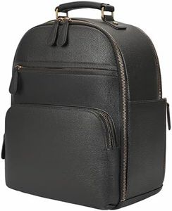 Divvia Camera Backpack Classic Leather for DSLR, Professional Camera Bag for Photographers with 11 Inch Pad/Tablet Compartment Small 10L Black