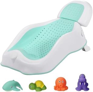 Baby Bath Support Newborn Bathtub with 4 Toys,Foldable Baby Tubs for Newborns Baby Bathtub,Soft Sink Baby Bath Tub for Newborn Tub Infant Bathtub Baby Bather,Baby Tub Baby Bath Essential (Aqua)