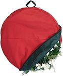 TreeKeeper Santa's Bags Premium Christmas Wreath Storage Bag with Direct-Suspend Handle 36 Inches