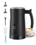 350ml 4-in-1 Milk Frother Electric,Auto Shut-Off,Temperature Control Milk Frothers,One Button Contorl Milk Steamer,Hot Chocolate Maker for Coffee,Latte, Hot Milk