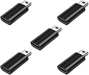 5Pack USB C to Mini USB 2.0 Adapter, tunghey Type C Female to Mini USB 2.0 Male Convert Connector Support Charge & Data Sync Compatible Hero 3+, Dash Cam, Digital Camera, GPS Receiver etc