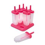 Eddingtons 732003 Fab Lolly Mould, Set of 6, BPA Free, Non Toxic Plastic, Pink