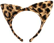 Forum Novelties Women's Leopard Ears Headband, Black, Standard