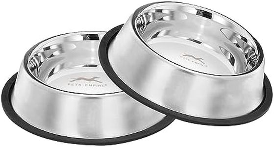 Pets Empire Stainless Steel Dog Bowl, Dog Food Bowl, Dog Feeding Bowl, Medium (Set of 2 x 700ml)