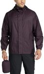 33,000ft Packable Rain Jacket Men's Lightweight Waterproof Rain Shell Jacket Raincoat with Hood for Golf Cycling Windbreaker