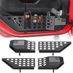 DIAMOOKY Metal Front Door Pocket Storage Box for Jeep Wrangler JL JLU 4XE 2018-2024 & Gladiator JT 2020 2021 2022 2023 2024 Accessories Door Storage Organizer Molle Panels (Not for Power Seats), 2PCS