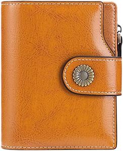 SENDEFN Small Women Wallet Genuine Leather RFID Blocking Bifold Small Purse