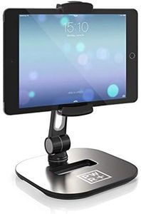 Tablet Stands and Holders Adjustable: Tablet Cell Phone Holder 360 Degree Swivel Angle Rotation for 4 to 11 inches Tab Phone iPad Samsung Galaxy Perfect POS Kitchen Bedside Office Table Reception