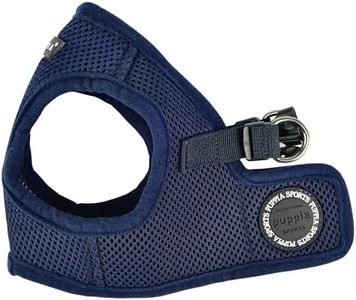 Puppia Dog Harness Small Dog and Medium Dog - Soft Vest in Many Colours - Also usable as Puppy Harness - Anti Pull Dog Lead, Navy, XXL