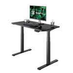 ErgoYou - Electric Height Adjustable Standing Table - Dual Motor 3 Stage -125 kg Static Weight Capacity - E1A Series - Ergonomic Sit Stand Computer Desk – (Carbon Fiber Colour, 47 x 23.5 inches)