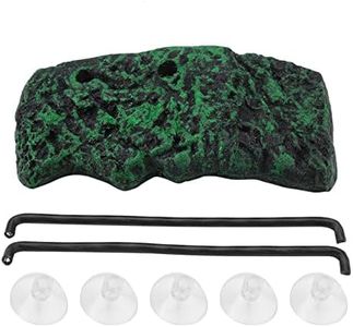 Joyzan Plataforma para Tomar Sol Tortugas, Tortuga de Agua Automática Isla Flotante Terrario Tanque Ornamento Muelle Acuática Rectangular Ventosa Tortugas Animales Ideal Decoración Peceras Tomando