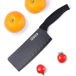 Q'sica Premium High-Carbon Stainless Steel Non-Stick Meat Cleaver/Butcher Knife, Black