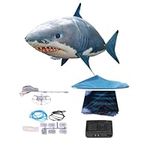 Remote Control Flying Shark Inflated RC Inflatable Balloon Toy NylonFamily Gift (Blue Shark)