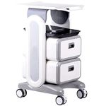 Professional Utility Cart with Wheels - Dental Office Rolling Cart with Drawers - Medical Trolley Cart - Rolling Storage Cart for Cavitation Machine, Esthetician Supplies, Lab Tools - Salon Trolley