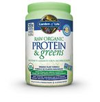 Garden Of Life Raw Organic Protein&greens - Vanilla 550.0 Gram Vanilla. Packed with 20g of protein, 6 veggies and 0g sugar. A delicious protein boost from organic sprouted brown rice, organic pea & organic chia, plus a blend of nutrient-rich greens. Gluten free, made without dairy or soy ingredients, vegan.